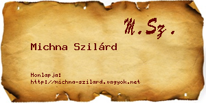 Michna Szilárd névjegykártya